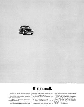 VW Beetle Ad Think small VW Beetle Ad Think small